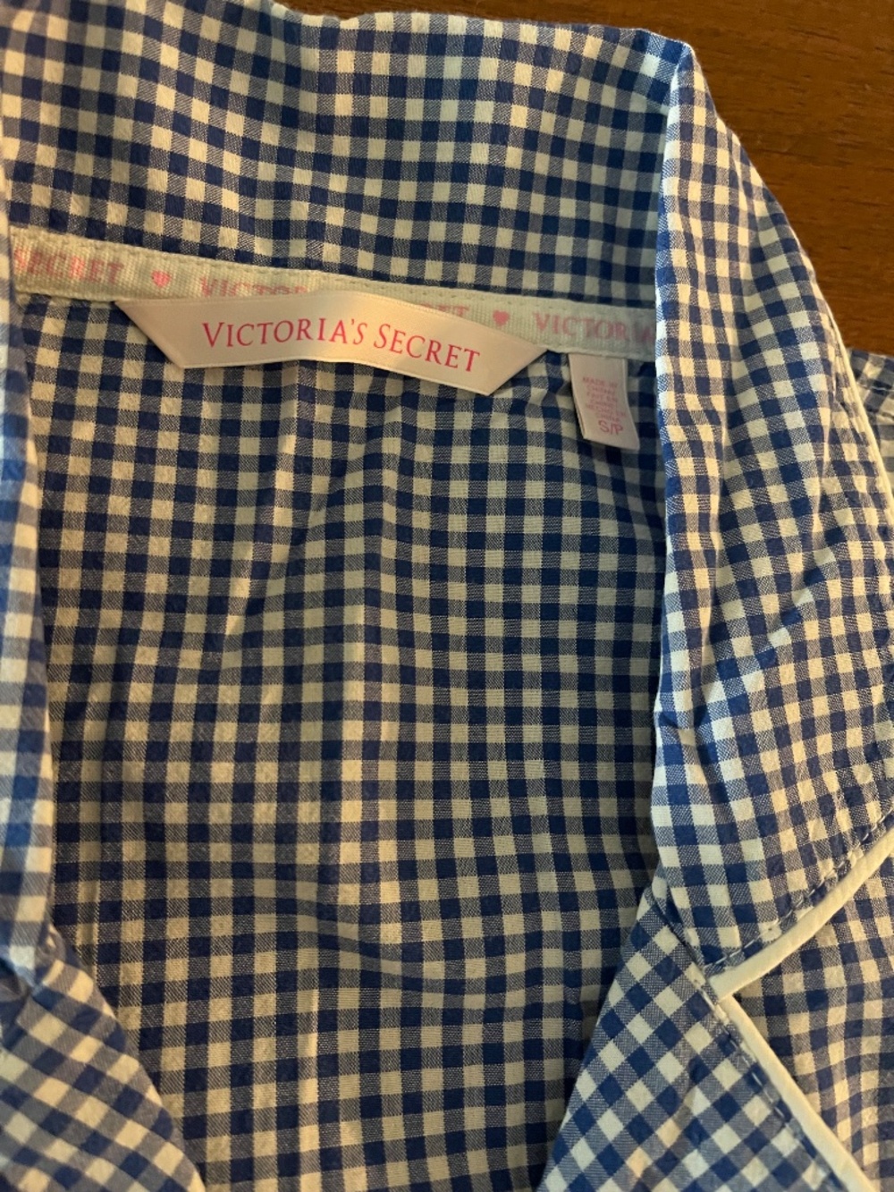 Victoria's Secret Pajama Set Gingham Check - Picture 3 of 8